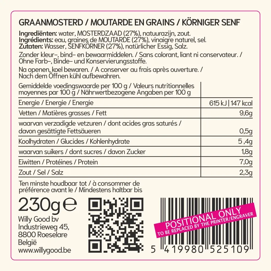 Etiket Willy Good Mosterd 230g Backlabel 68x68mm 01 OL.webp